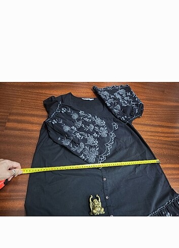 KASHA GRİ ÇİÇEK İŞLEMELİ ELBİSE - Görsel 13