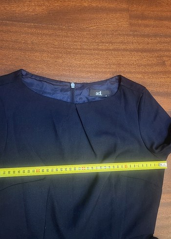 ADL LACİVERT KLOŞ ELBİSE - Görsel 13