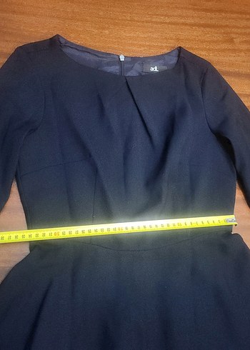 ADL LACİVERT KLOŞ ELBİSE - Görsel 11