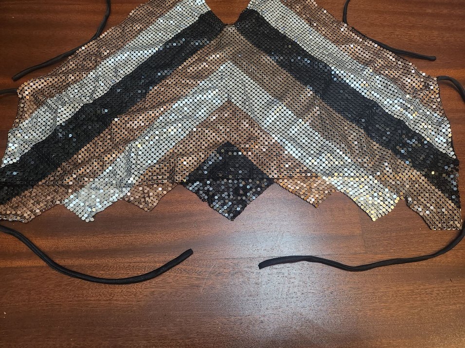 WAREHOUSE METALİK TOP BLUZ CROP - Görsel 4