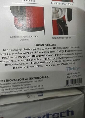 Beden Kutusu açılmamış Çaycı