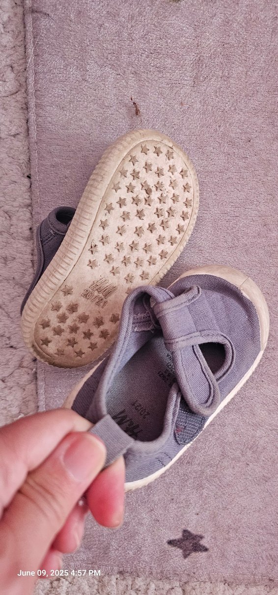 Kız Çocuk Gri mavi ayalkabi sandalet - Görsel 3