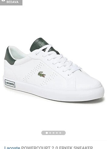 Lacoste Powercourt 2.0 Hakiki Deri Sneaker