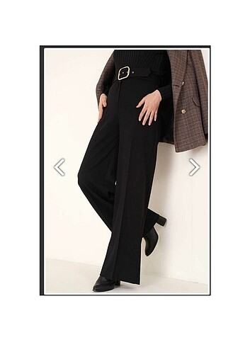 Siyah Kemerli plazzo pantolon