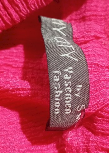 Pembe Keten Pilili Kadın Pantolon - Görsel 2