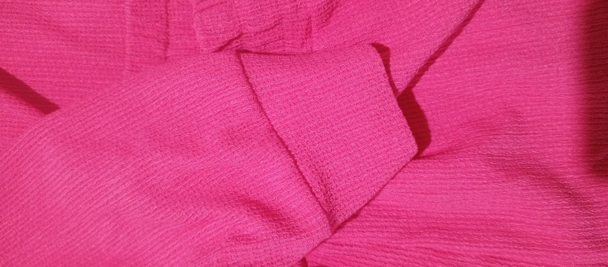 Pembe Keten Pilili Kadın Pantolon - Görsel 3