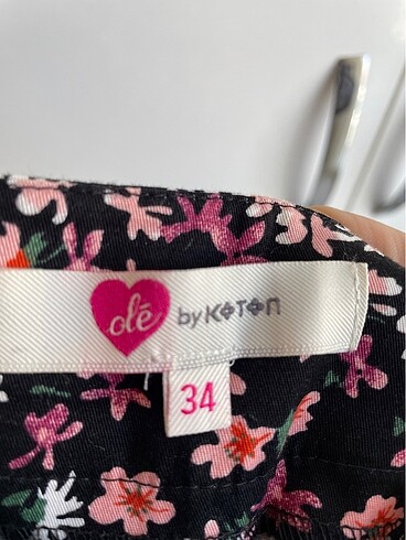 34 Beden Çiçekli Etek