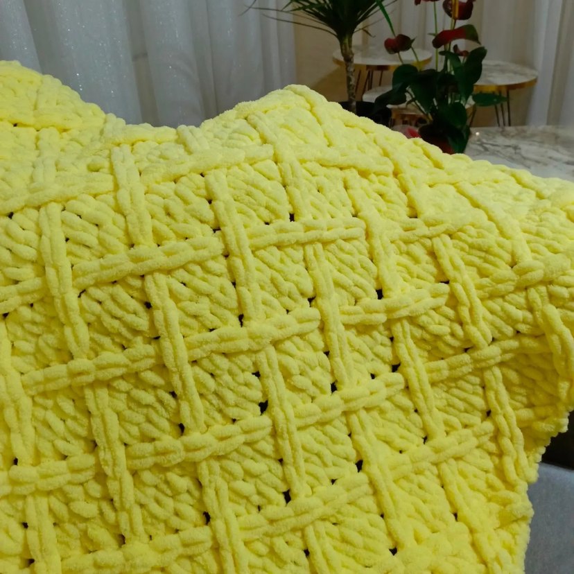 Mavi Örgü Çocuk Battaniyesi - Görsel 2