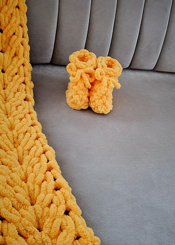 Kız Çocuk Pembe Bağcıklı Sıcak Ev Terliği - Görsel 3