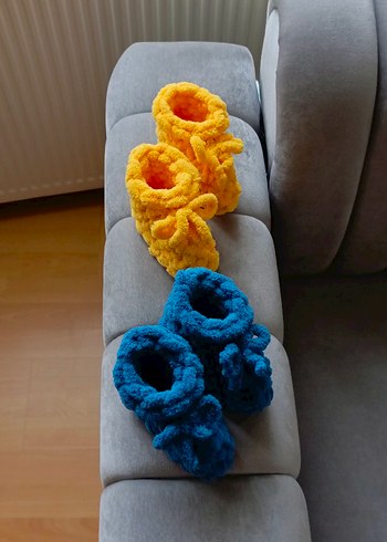 Kız Çocuk Pembe Bağcıklı Sıcak Ev Terliği - Görsel 2