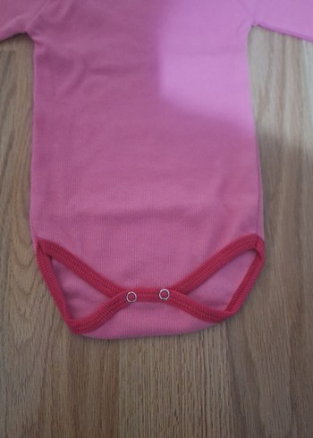 Pembe Uzun Kollu Bebek Body - Görsel 3