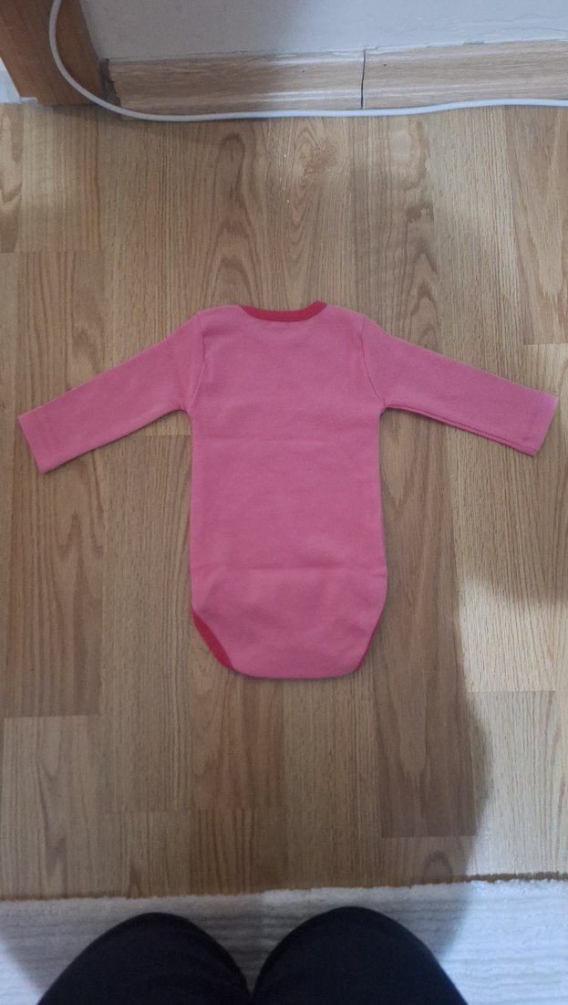 Pembe Uzun Kollu Bebek Body - Görsel 4