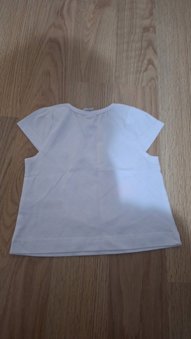 Kız Çocuk Beyaz Minnie Mouse Baskılı Tişört - Görsel 2