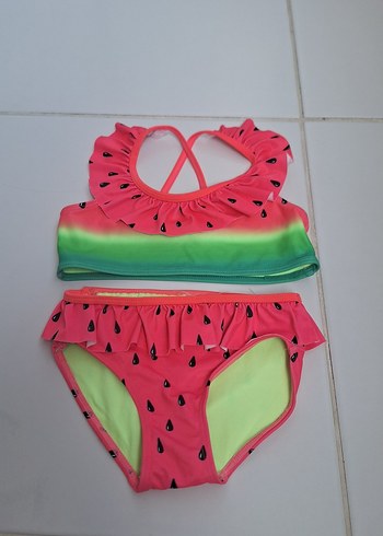 12-18 Ay Beden Kız Çocuk Renkli Bağcıklı Bikini