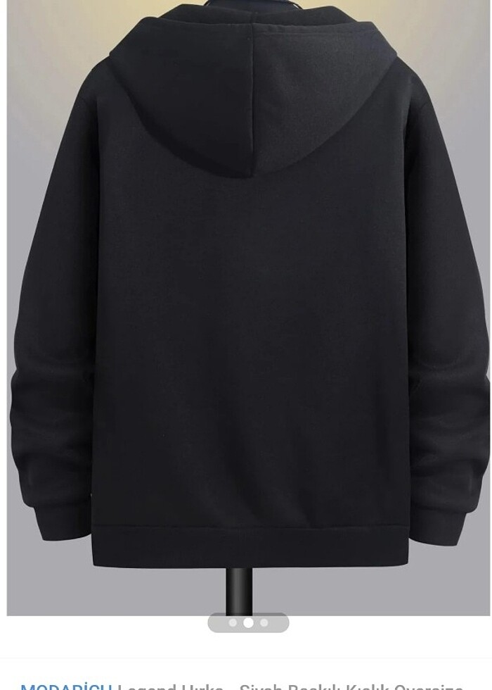 kapüşonlu baskılı hırka - Görsel 2