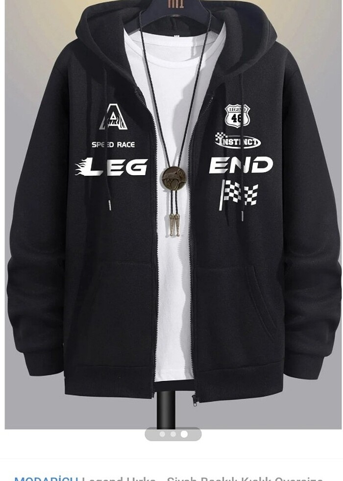 kapüşonlu baskılı hırka - Görsel 3