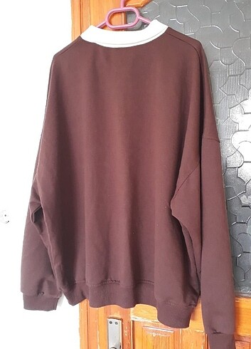 Diğer Kahverengi Krem Yaka Sweatshirt