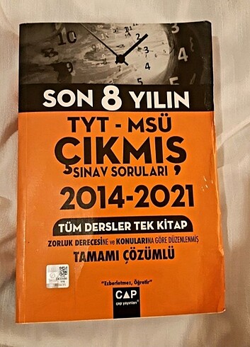 TÜM DERSLER ÇIKMIŞ SINAV SORULARI ÇAP YAYINLARI TYT - MSÜ 