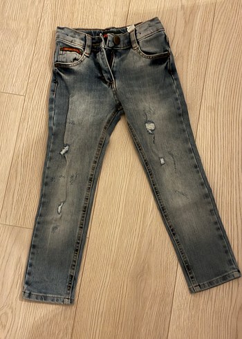 KızÇocuk Gri Denim Pantolon