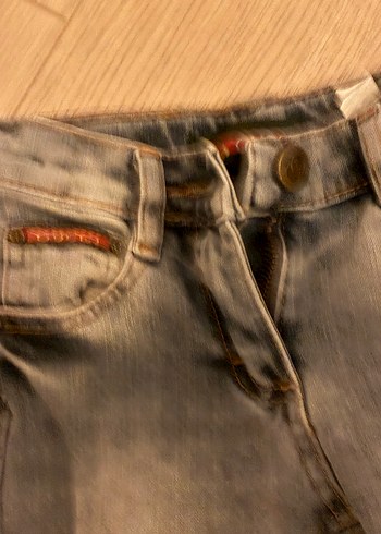 4 Yaş Beden kahverengi Renk KızÇocuk Gri Denim Pantolon