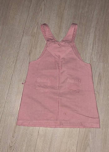 H&M Kız Çocuk Nakışlı Düğmeli Pembe Elbise