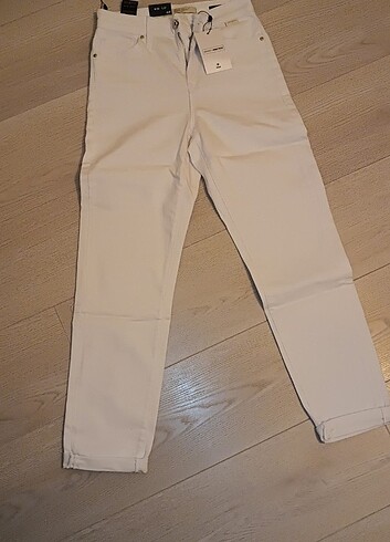 xs Beden beyaz Renk Mavi Jeans kot pantolon 