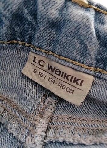 9 Yaş Beden mavi Renk Lcw Nakışlı Kız Çocuk Pantolonu