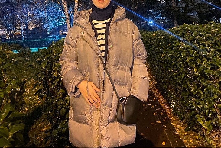 m Beden gri Renk Gri Oversize Mont
