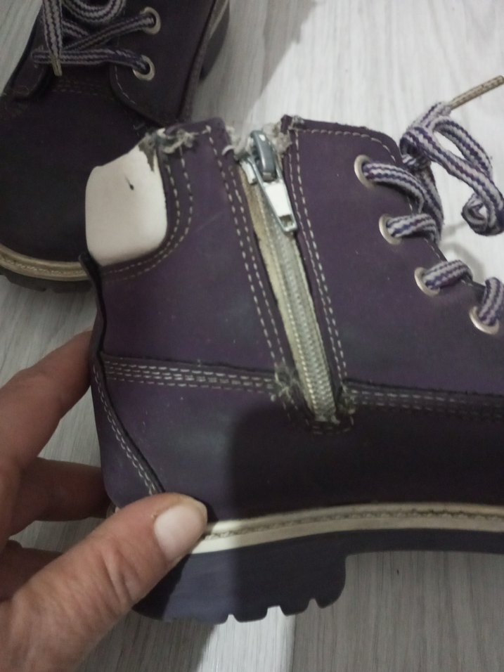 Mor Süet Bağcıklı Kız Botu - Görsel 3