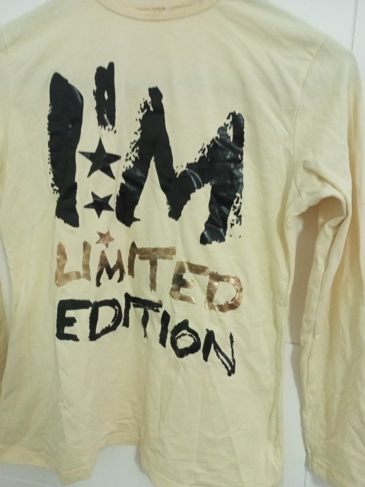 Beyaz Baskılı Uzun Kollu Kız Tişörtü - Görsel 2