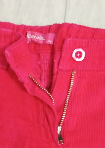 Pembe kadife kot pantolon - Görsel 4