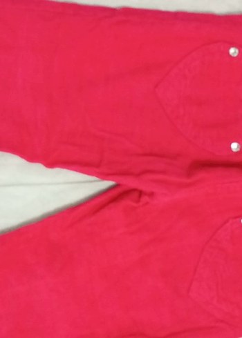 Pembe kadife kot pantolon - Görsel 2