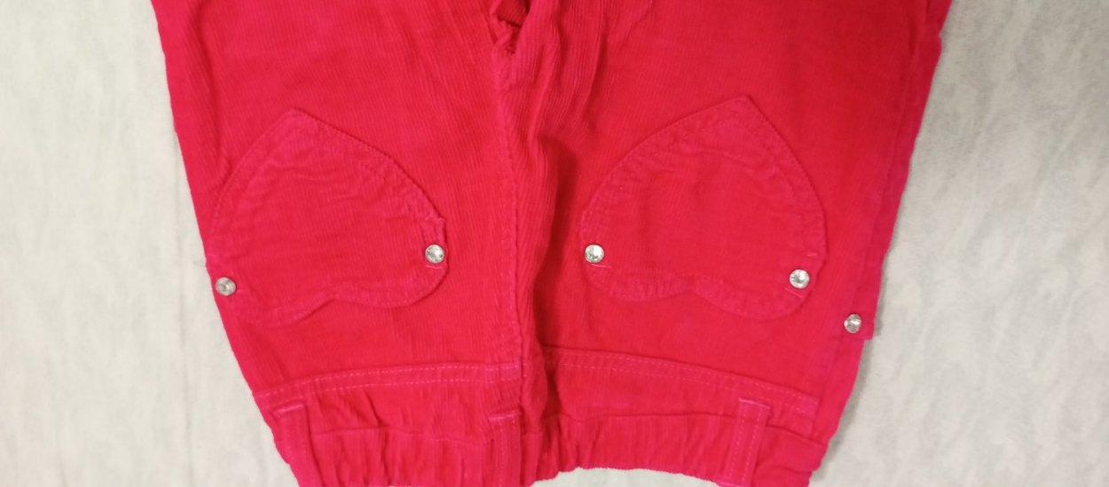 Pembe kadife kot pantolon - Görsel 5