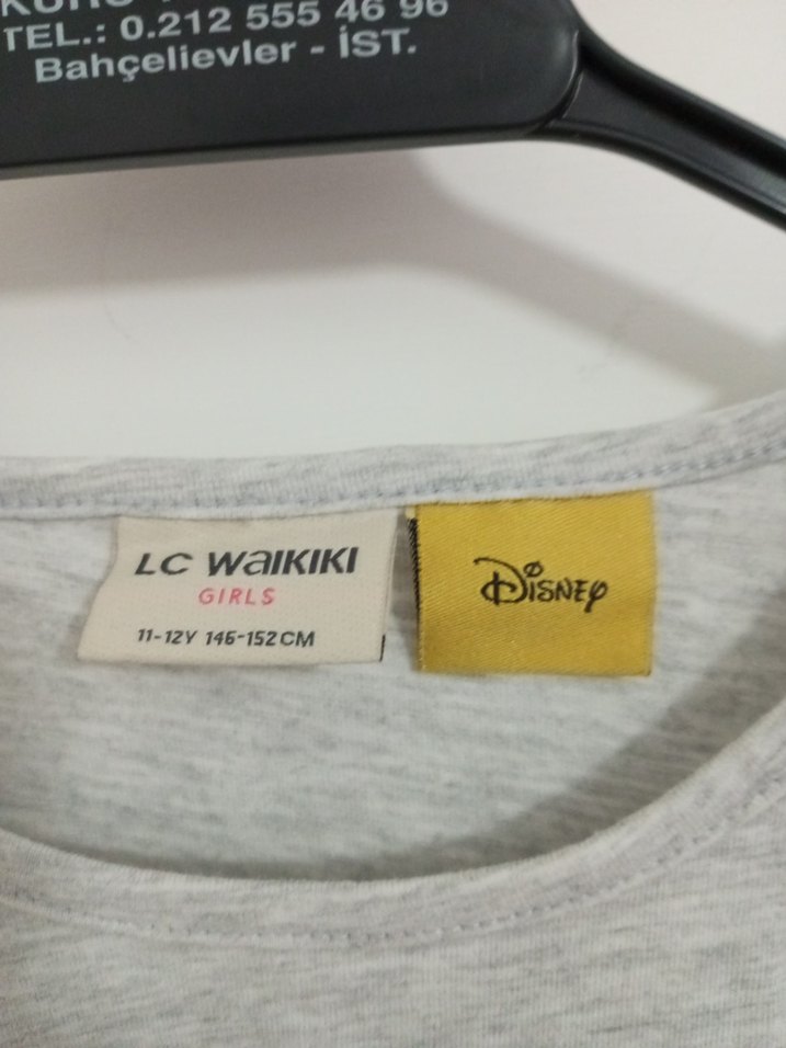 Kız Çocuk Gri Uzun Kollu Minnie Mouse Tişört - Görsel 3