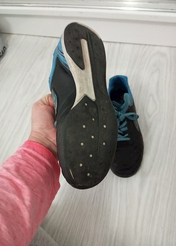 Erkek Siyah-Mavi Elastik Futbol Ayakkabısıhalı saha ayakkabısı - Görsel 4