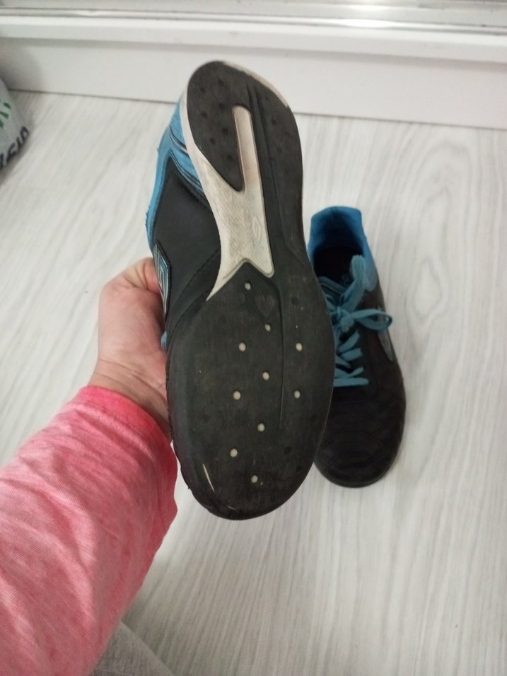 Erkek Siyah-Mavi Elastik Futbol Ayakkabısıhalı saha ayakkabısı - Görsel 4