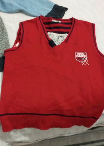 Kırmızı Erkek Çocuk Triko Süveter - Görsel 2