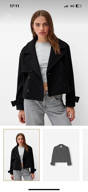 bershka yumuşak trençkot