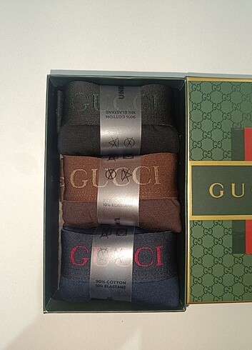 l/xl Beden Gucci premium 3 lü boxer set