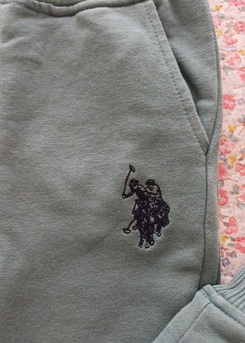 U.S Polo Assn. Nakışlı Yeşil Erkek Çocuk Eşofman Altı 1 kere giydi