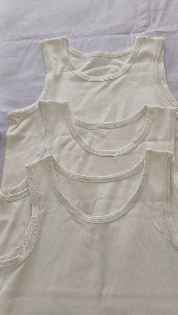 Beyaz Erkek Çocuk Atlet 3'lü Paket - Görsel 2