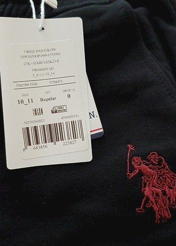 U.S Polo Assn. erkek Siyah Baskılı Eşofman Altı