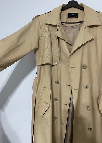 Camel Kemerli Kadın Trençkot - Görsel 3