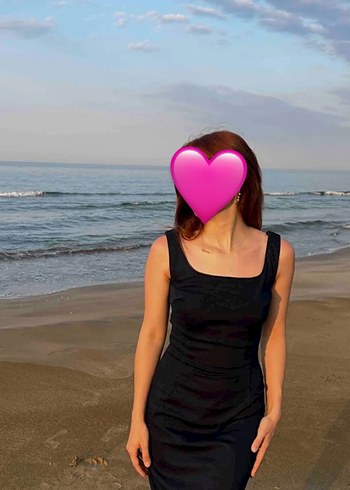 38 Beden Milla kot fermuarlı yırtmaçlı askılı elbise