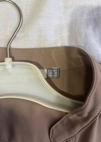 Kısa Kollu Bej Midi Kemerli Kadın Elbise - Görsel 2