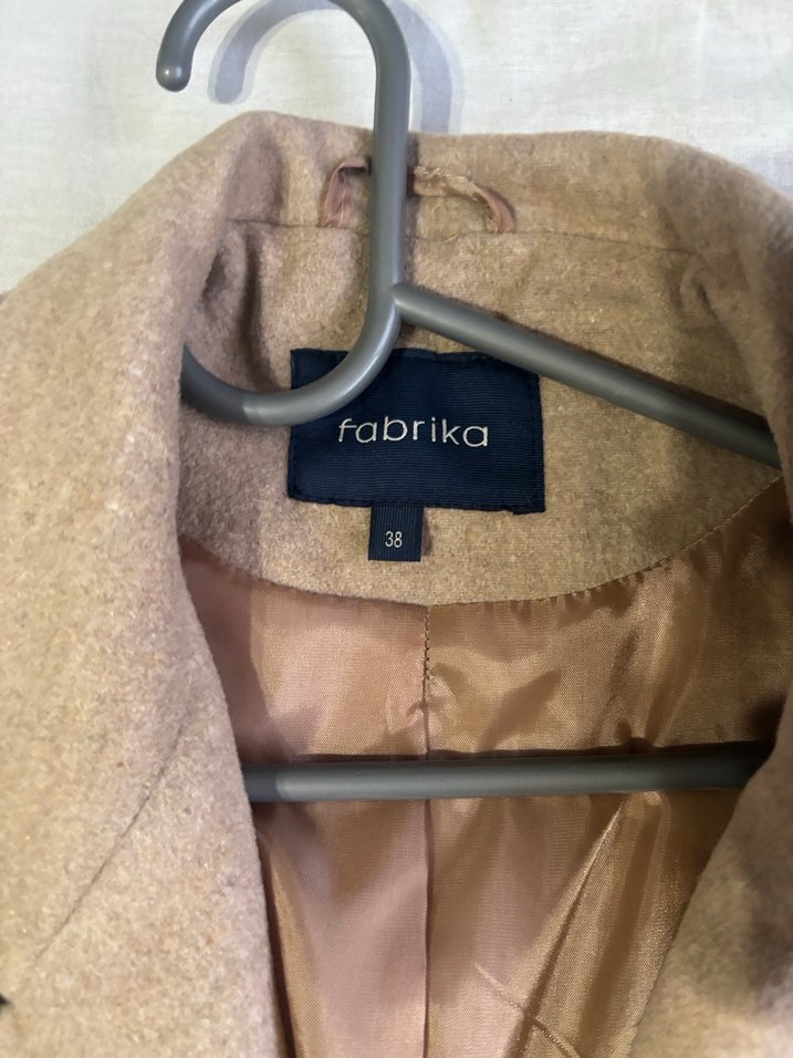 Bej Kadın Yün Midi Kaban - Görsel 2