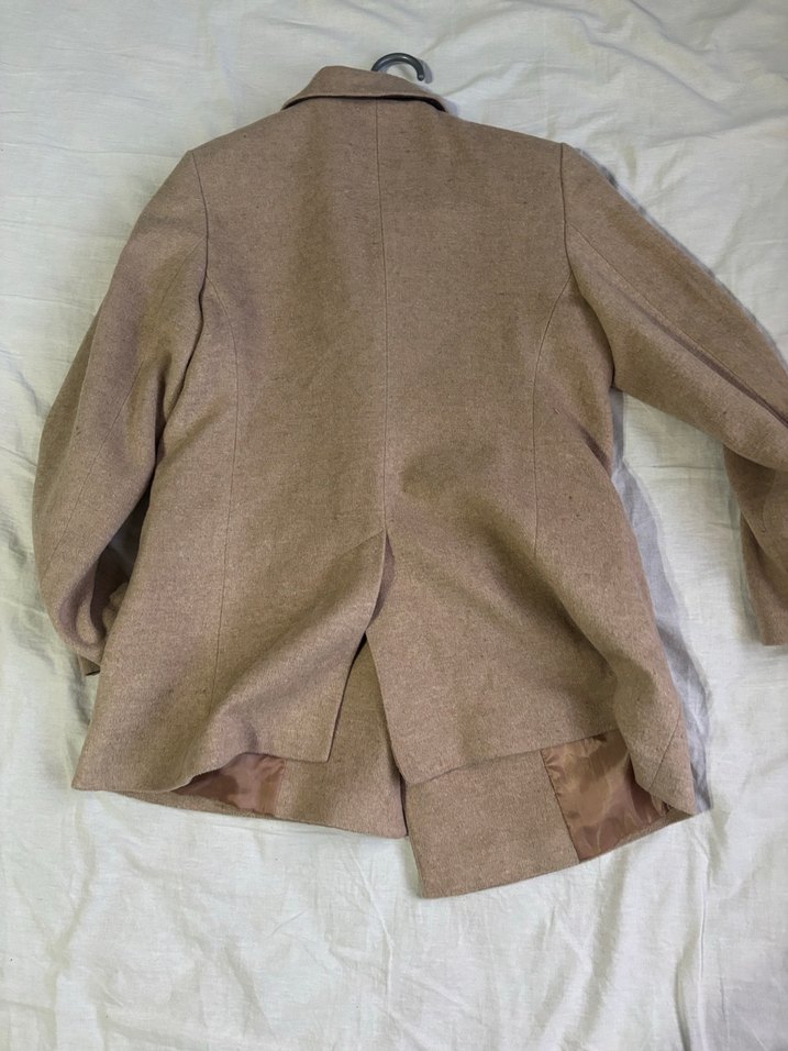 Bej Kadın Yün Midi Kaban - Görsel 3