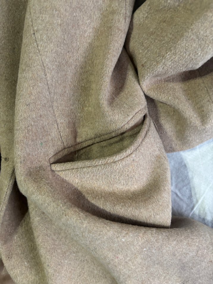 Bej Kadın Yün Midi Kaban - Görsel 4