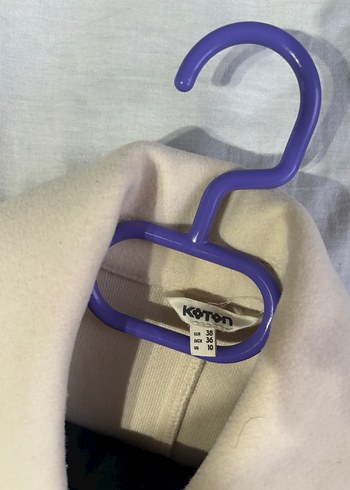 Düğmeli Beyaz Midi Kadın Kaban - Görsel 2