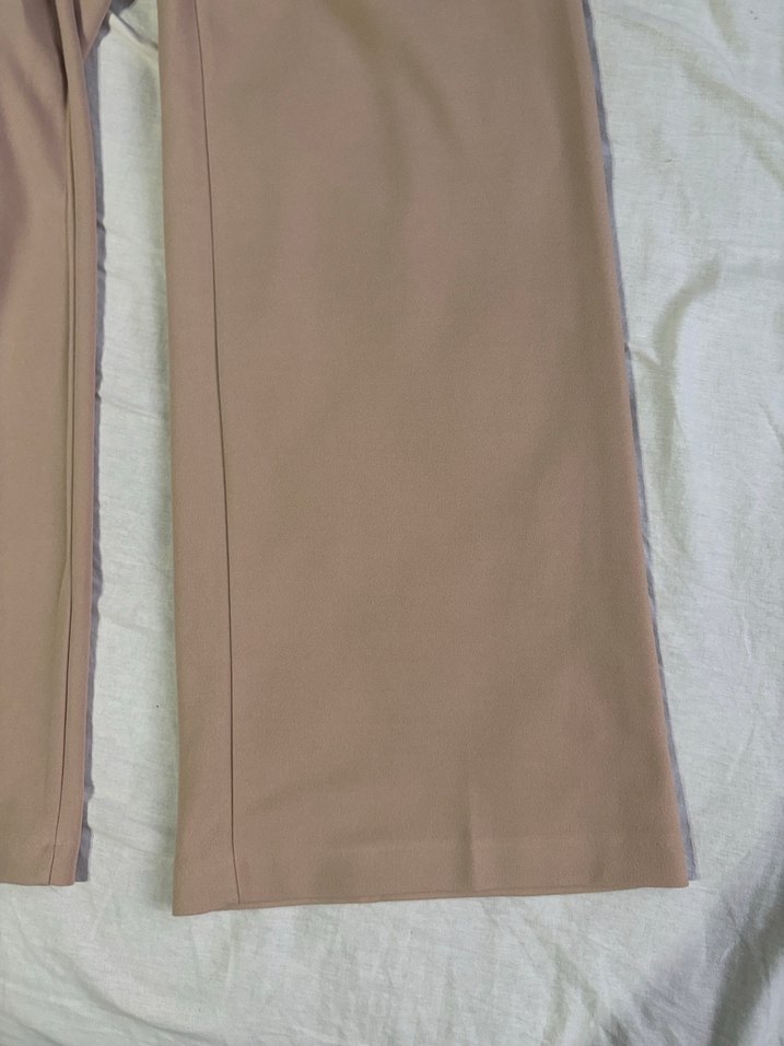 Bej Kadın Kumaş Pantolon Midi Boy - Görsel 2